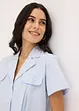 Kortarmet bluse i bomullspoplin, bonprix