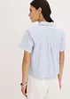 Kortarmet bluse i bomullspoplin, bonprix