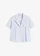 Kortarmet bluse i bomullspoplin, bonprix