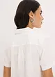 Kortarmet bluse i bomullspoplin, bonprix
