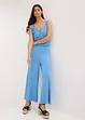 Jumpsuit i jersey med volang, bonprix