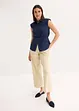 Satengbluse med knyting, bonprix