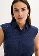 Satengbluse med knyting, bonprix