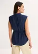 Satengbluse med knyting, bonprix