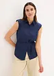 Satengbluse med knyting, bonprix
