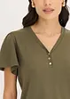 Topp med viskose og knapper, bonprix