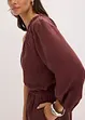 One shoulder-bluse med lin, bonprix