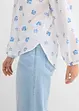 Oversized bluse av ren bomull, bonprix