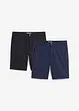 Chinobermuda med stretch (2-pack), Regular Fit, bonprix