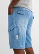 Cargo-bermudashorts i lett denim i 100% bomull, Relaxed Fit (2-pack), bonprix