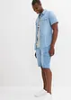 Cargo-bermudashorts i lett denim i 100% bomull, Relaxed Fit (2-pack), bonprix