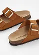 Slip-in sandal i skinn, bonprix