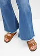 Slip-in sandal i skinn, bonprix