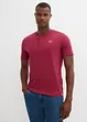Henley T-skjorte (2-pack) i ren økologisk bomull, bonprix