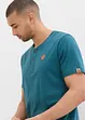 Henley T-skjorte (2-pack) i ren økologisk bomull, bonprix