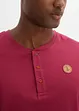 Henley T-skjorte (2-pack) i ren økologisk bomull, bonprix