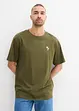 T-skjorte med trykk på ryggen, Loose Fit, bonprix
