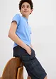 Lang cargoshorts i Chambray-materiale, Regular Fit, bonprix