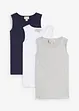 Singlet med bomull (3-pack), bonprix