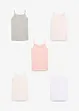 Singlet med myk bomull (5-pack), bonprix