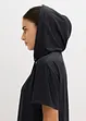 Oversized treningstopp med hette, hurtigtørkende, bonprix