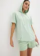 Oversized treningstopp med hette, hurtigtørkende, bonprix