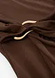 Midikjole i ribbet stil med drapering, bonprix