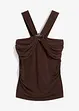 Halterneck-topp med hamret pyntespenne, bonprix