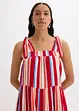 Stripemønstret kjole med stropper, av strukturert viskose, bonprix