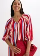 Stripemønstret kaftankjole av strukturert viskose, bonprix