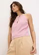 Cropped topp i metallic-look, bonprix