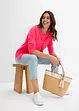 Cardigan med rund hals, bonprix