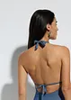 Halterneck-badedrakt i jeans look, bonprix