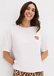 Kort T-skjorte med lave skuldre, bonprix