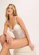 Stringbody med elastiske blonder, bonprix