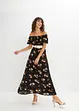 Carmen-kjole med print, bonprix