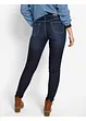 Slim-jeans Mid Waist, kontrastfargede sømmer, bonprix