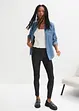 Leggings i denim look av bomullsmiks, bonprix