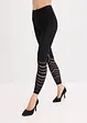 Leggings med komfortlinning og hullbroderi 80 DEN, bonprix