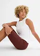 High Waist-sykkelbukse av ribbet jersey, bonprix