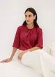 Bluse i glinsende sateng, bonprix