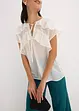 Chiffonbluse med volanger, bonprix