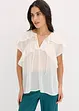 Chiffonbluse med volanger, bonprix