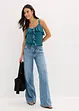 Wide Leg-jeans Mid Waist, Low Stretch Full Length, bonprix