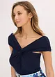 Carmen-kjole med drapering og belte, bonprix