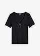 Ribbet topp i bomull, bonprix