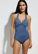 Halterneck-badedrakt i jeans look, bonprix