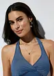 Halterneck-badedrakt i jeans look, bonprix