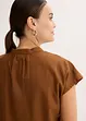 Kortermet bluse i lett linmiks, bonprix