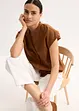 Kortermet bluse i lett linmiks, bonprix
